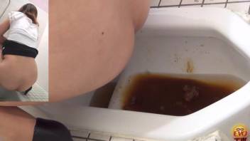 Females defecating in Japan